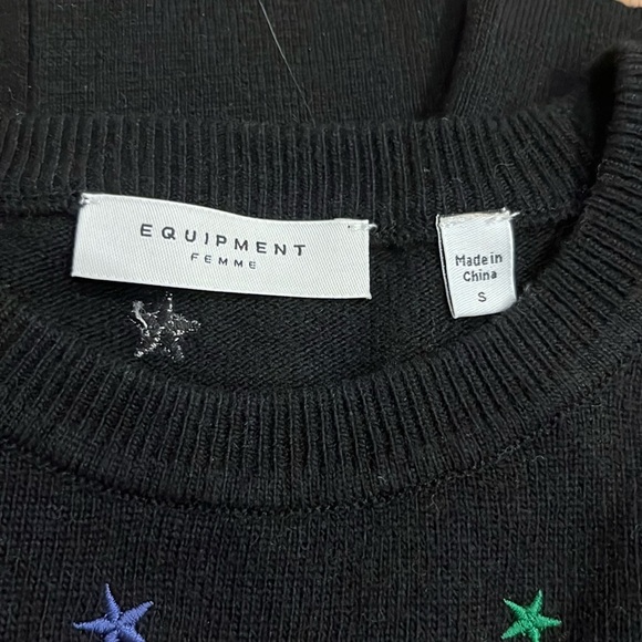 Equipment Nartelle Embroidered Star Sweater Size Small - Picture 6 of 6